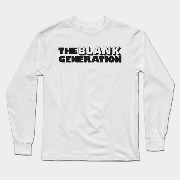 THE BLANK GENERATION